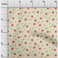 thumbnail image 2 of oneOone Coton Bio Voile Feuilles & Pomme Fruité Tissu 1 Yard 42 Inch Wide, 2 of 4