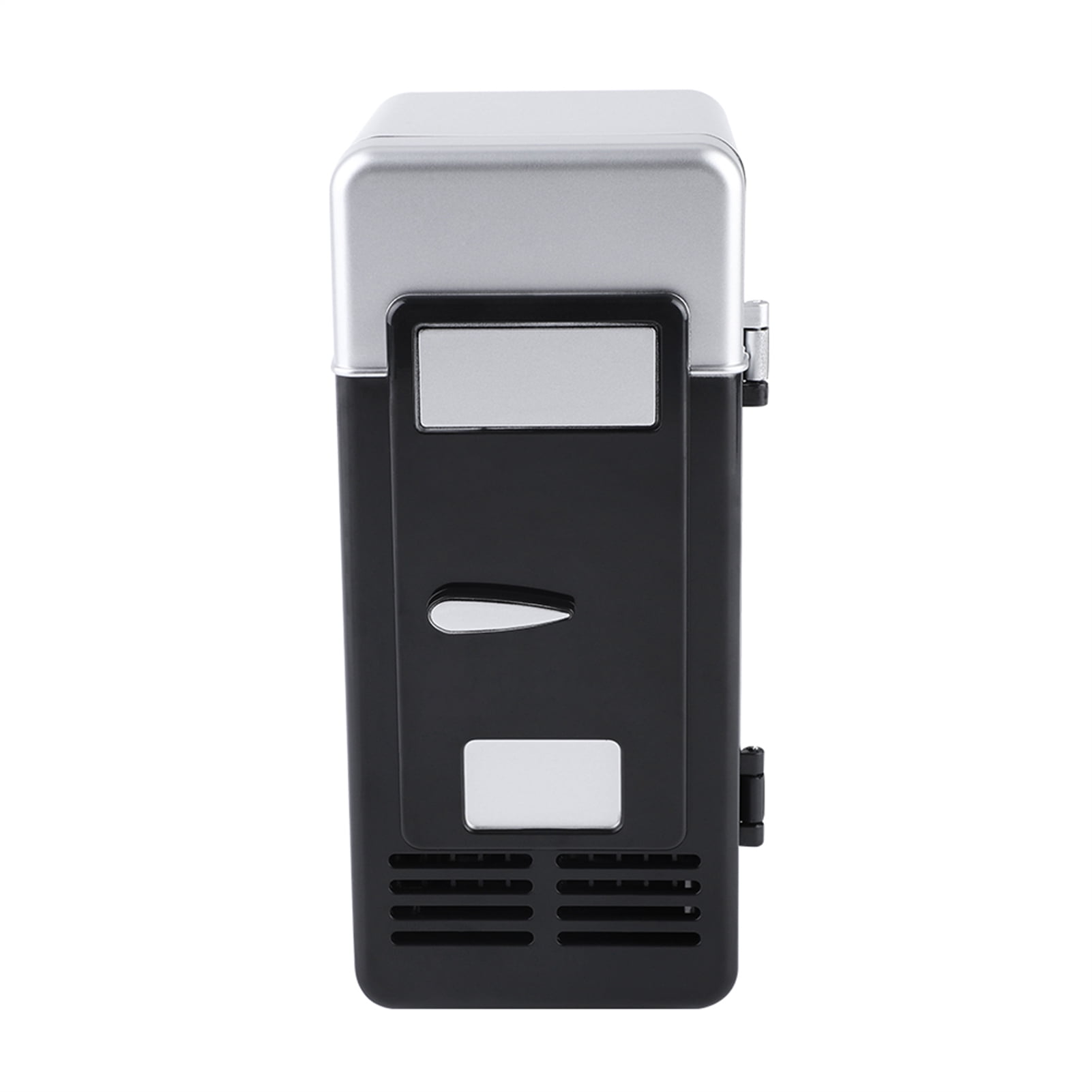 USB Refrigerator LED Mini Fridge Portable Refrigerator for Drinks Beverage Cans(Black)