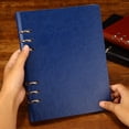 thumbnail image 2 of Leather Briefcase Portfolio with Custom Logo Text for Business Interviews Resume and Document Organization, 2 of 4