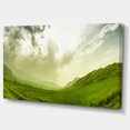 thumbnail image 2 of Meadow under Clouds Panorama - Landscape Canvas Art Print, 2 of 3