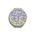 thumbnail image 1 of Peinture de Fleurs Lavande Miroir Compact Rond Portable de Poche, 1 of 3