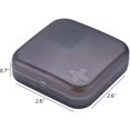 thumbnail image 5 of Organisateur de Pilules - Boîte à Pilules Portable Petit Conteneur de Pilules pour Sac à Main Ou Poche, Excellent Étui de Rangement pour Pilules (Gris, 4 Compartiments), 5 of 5