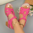 thumbnail image 4 of WRKEKC Womens Sandals Wide Width High Heel Sandals Solid Color with Stitching Details Casual Spring Summer Comfortable, 4 of 9