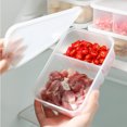 thumbnail image 3 of Food Storage Containers For Fridge With Removable Tray 16.5 in x 10.5 in x 5 cm Transparent PE Material Microwave And Freezer Safe, 3 of 7