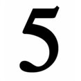 thumbnail image 1 of Village Wrought Iron NUM-5-M Moyen Numéro 5 - Noir, 1 of 1