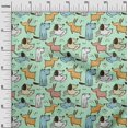 thumbnail image 3 of oneOone Polyester Spandex Light Mint Green Fabric Dog Cartoon Craft Projects Decor Fabric Printed By The Yard 56 Inch Wide-7V, 3 of 5