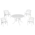 thumbnail image 4 of Homestyles Sanibel Aluminum 5 Piece Outdoor Dining Set in White, 4 of 9