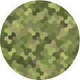 thumbnail image 1 of Ahgly Company Machine Washable Indoor Square Transitional Fern Green Area Rugs, 3' Square, 1 of 7