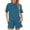 Navy, variant on Womens Loose Casual Two-piece Suit Short Sleeve Top And Shorts With Pocket Set