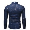 thumbnail image 3 of Chemises Habillées de Fête à Manches Longues Coupe Régulière pour Hommes Imprimé Bronzé de Luxe, 3 of 6
