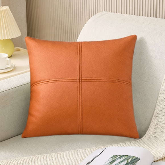 Tech Fabric Decorative Pillow Cover 45x45cm - Ergonomic Lumbar Support, Modern Stripe Design, Sofa Cushion, Bedroom Decor, Easy to Clean, Zipper Closure
