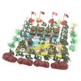 thumbnail image 4 of TISHITA Modèle Militaire 2 Pouces Figurines Soldat Ensemble & 4 Drapeaux pour Enfants Cadeau Vert, 4 of 8