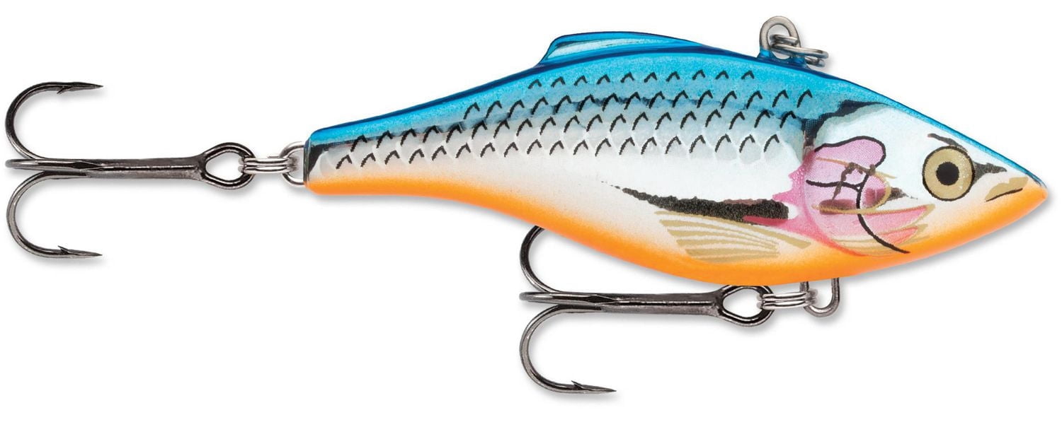 Rapala Rattlin' Rapala 07 Silver Blue, 2-3/4 inch, Classic Lipless Design, Unique Rattle Chamber, Long-Casting, VMC Black Nickel Hooks