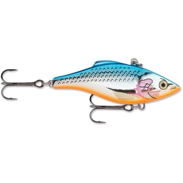 Rapala Rattlin' Rapala 07 Argent Bleu, 7 cm, design classique sans bavette, chambre de cliquetis unique, hameçons VMC en nickel noir
