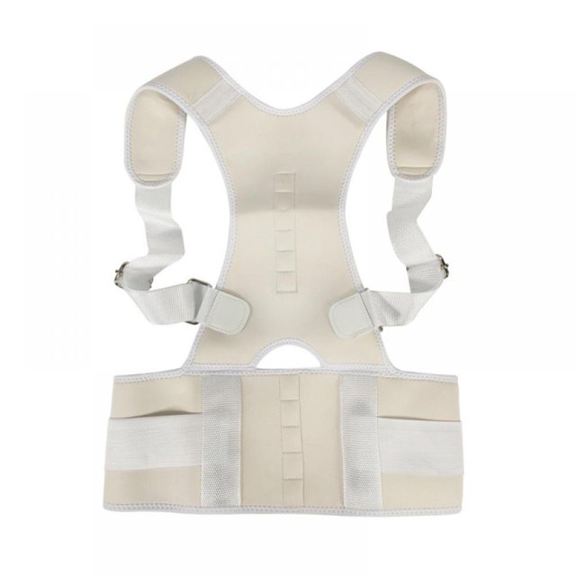 Adjustable Magnetic Posture Back Support Corrector Band Belt Brace Shoulder Lumbar Strap Pain Relief