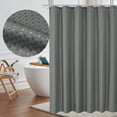 thumbnail image 1 of Birdeem Crochets de Rideau de Douche, Crochets de Rideau de Douche, Rideau de Douche en Tissu Sarcelle pour Salle de Bain Tissage Tissu Robuste Hôtel Ensemble de Rideau de Bain en Polyester Lesté avec 12 Crochets en Plastique, Ensemble de Rideau de Douche, 1 of 7