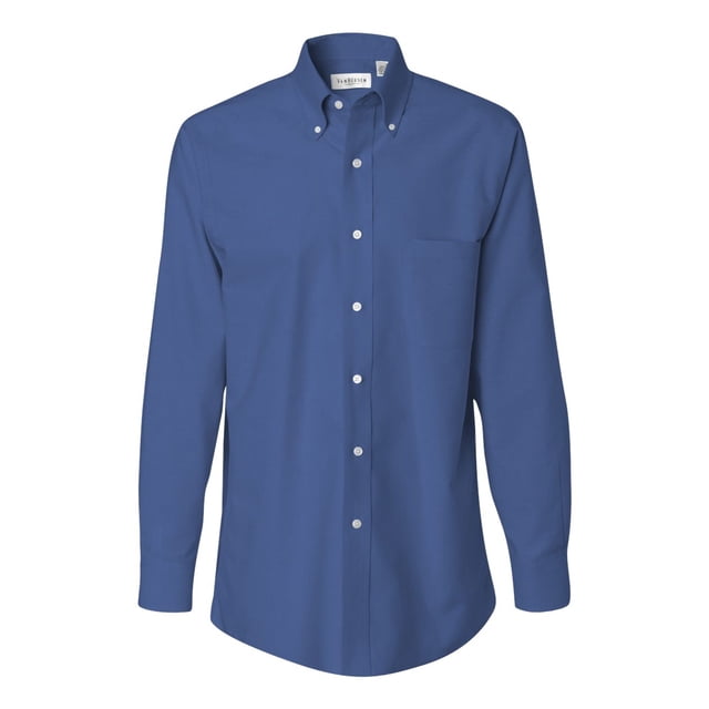 Van Heusen Chemise Oxford à Manches Longues pour Homme, G, Bleu Anglais