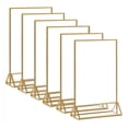 thumbnail image 2 of Visland Support d'Enseigne en Acrylique Double Face Cadre Photo Doré Support de Table Support d'Enseigne Transparent Présentoir pour Circulaire Menu Support de Numéro de Table de Mariage, 2 of 8