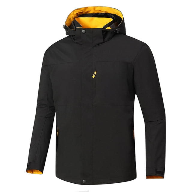 Birdeem Veste Extérieure à Capuche avec Poches et Cordon de Serrage, Couleur Unie, Résistante à l'Eau