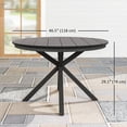 thumbnail image 3 of Outsunny Table à Manger d'Extérieur de 46,5 Pouces, Table à Manger de Patio, Noir, 3 of 10