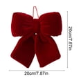thumbnail image 3 of Christmas Bow Christmas Tree Decoration Hanging Red Velvet Bow Christmas Tree Decoration, 3 of 6