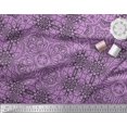 thumbnail image 3 of Soimoi Poly Georgette Fabric Floral & Moroccan Damask Ethnic Print Fabric by The Yard 42 Inch Wide, 3 of 3