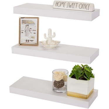 Sorbus Rustic 5.5 in x 16.25 in Wood Floating Shelf Set 3 Count