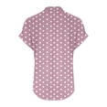 thumbnail image 4 of fatyb Womens Printed V Neck Tops Short Sleeve Button V Neck Tshirts Lightweight Summer Beach Blouses, 4 of 5