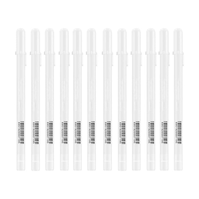 Jubipavy White Gel Pens Fine Point Tip Gel Ink Pens For Illustration 15ml