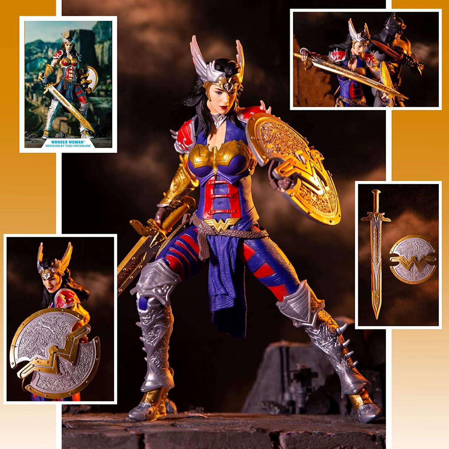 McFarlane Toys - DC Multiverse - La figurine de Wonder Woman conçue par Todd McFarlane.