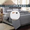 thumbnail image 4 of Isabella Bedding Collection, 12PC Comforter Set with Matching Shams, Decorative Pillows, and Smart Sheet Set, King/California King Size, Silver Gray, 4 of 6