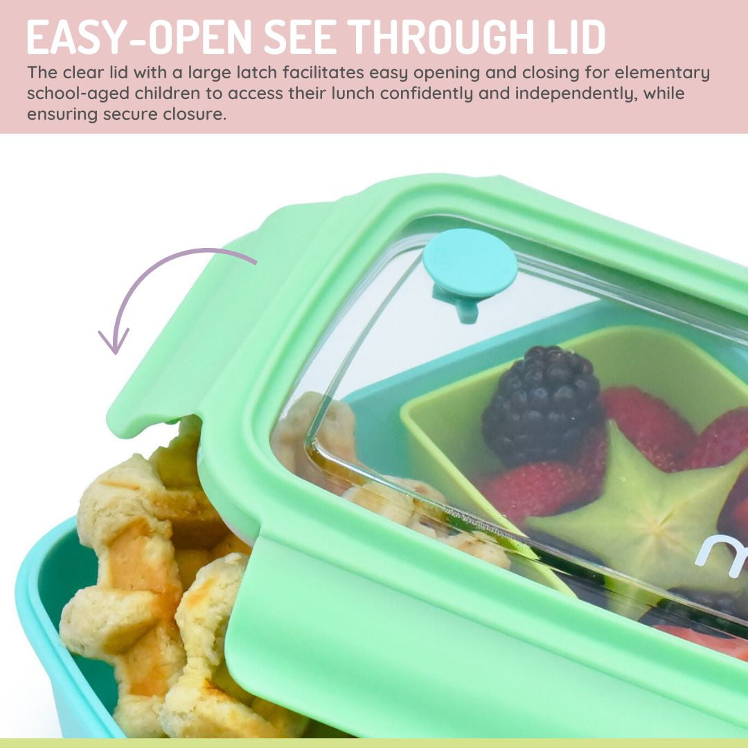 Melii Boîte Bento avec Séparateur Amovible - bleu - 880 ml - 1 unité