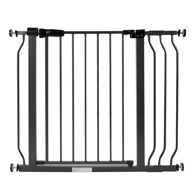 BalanceFrom Easy Walk-Thru Baby Safety Gate for 29.1”-43.3” Opening, 30” Tall, Graphite