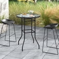thumbnail image 2 of Costway 38" Patio Round Counter Height Bar Table withTempered Glass Tabletop Poolside, 2 of 10