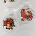 thumbnail image 2 of Holiday Time Dia 65mm 4Ct Bell &Santa Glass Ornament, 2 of 5