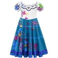 thumbnail image 1 of HAWEE Enfants Encanto Mirabel/Luisa Madrigal/Pepa Robe de Princesse Cosplay Filles Manches Courtes Costume, 1 of 7