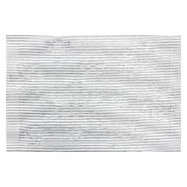 Napperon en Vinyle (Flocons de Neige) (Argent) - Ensemble de 12 Napperons Rectangulaires Argentés avec Motif de Flocons de Neige, Faits de Plastique de Qualité Supérieure Résistant à la Chaleur et Antidérapants, Conçus pour Protéger les tables à Manger contre les Déversements et les Taches Tout en Améliorant le Linge de table et le décor.