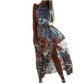 thumbnail image 1 of EQWLJWE Robes pour Femmes Robes pour Femmes 2023 Mode Femmes Été Col Licou Sans Manches Laçage Imprimé Robe Fendue Sans Manches Jupe, 1 of 9