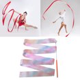 thumbnail image 2 of 2Pcs Gymnastic Ribbons Sparkling Extra Soft Smooth Flexible Comfortable Grip Dance Training Satin Kids Rhythmic Gymnastics Ribbons with Wand for Kids, 2 of 7