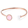 thumbnail image 1 of QualitChoice Woman Open Crystal Bracelet Steel Adjustable Hand Decor Round Bangle Girlfriend Jewelry for Dating Birthday Party Gift Jewelries Type 1 Type 1, 1 of 6