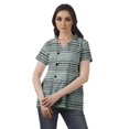 thumbnail image 2 of Moomaya Chemise Tunique Style Enveloppant pour Femmes en Coton Décontracté Col Classique Boutonné, 2 of 6