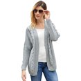 thumbnail image 2 of Women Open Front Long Sleeve Chunky Knit Cardigan Sweaters Loose Outwear Coa, 2 of 5