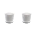 thumbnail image 3 of kurtrusly Modern Decorative Flower Pots Easy To Maintain Various Colors And Sizes white L pot+L tray 2Set, 3 of 6