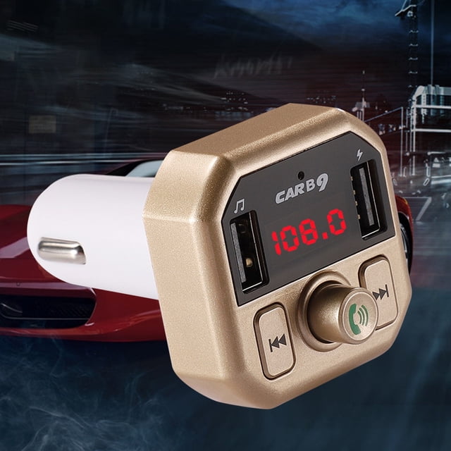 Edgergery USB In-Car Adapter Wireless Bluetooth Kit QC3.1 Fast USB Charger Hands Free FM Bluetooth Transmitter