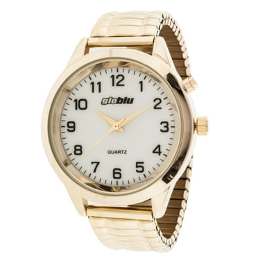 Globlu Mens Goldtone Expansion Analog Watch