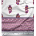 thumbnail image 3 of Soimoi Modal Satin Fabric Floral & Leaves Panel Decor Fabric Printed Yard 42 Inch Wide, 3 of 3