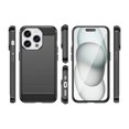 thumbnail image 2 of PANDACO Black Brushed Metal Case & Screen Protector for iPhone 16 Pro, 2 of 3