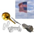 thumbnail image 2 of Bgsha Capuchon de Mât de Drapeau Rond Plaqué Or Accessoires de Mât de Drapeau Extérieur Kit, 2 of 9