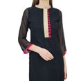 thumbnail image 1 of Phagun Straight Georgette Kurta Designer Tunic Top Indian Chic Kurti For Womens, 1 of 1