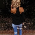 thumbnail image 4 of Pompotops Chemise Décontractée Sans Dos à Manches Longues Unie pour Femmes en Solde, 4 of 6